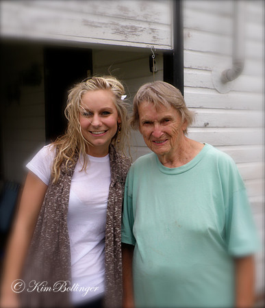Abi and her great grandma Rouse (my mom's mom)