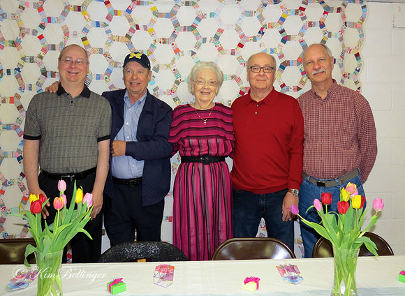 Doris and her sons, Scott, Art, Guy & Brian