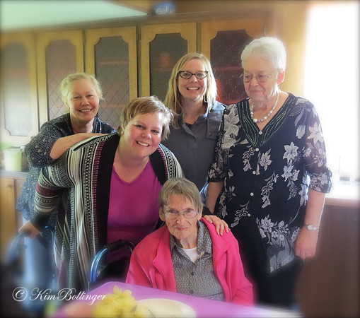 4 Generations: Kim, Bethany, Sarah, mom Cooper & grandma Rouse - April 2015