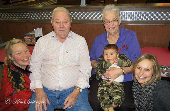 Kim, Grandma & Grandpa Cooper, Abi, Asa - 2014