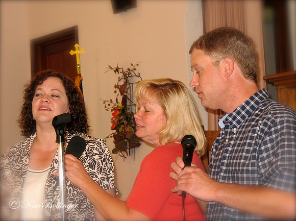 My sister, Terri, me and my brother, Eddie at the Fredericktown Church singing
