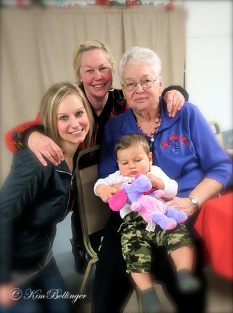 Abi, Kim, Grandma Cooper, Asa - 2014