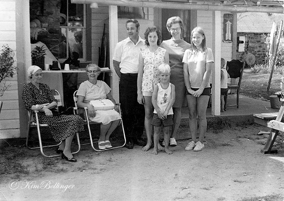 My mom & dad with my dad's mom and her mom, me, my brother, Eddie & sister, Terri at grandma Rouse's
