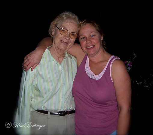 My husband's mother, Doris and me