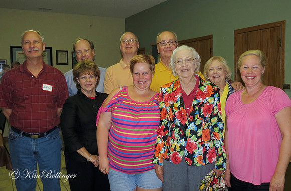 Doris and her boys, Brian, Art, Scott and Guy and wives and Bethany