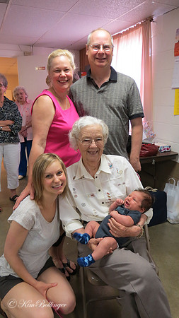 Abi, Grandma Bollinger, Asa, Kim, Scott - 2014