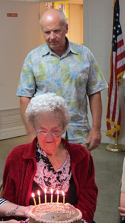 Scott's mom's sister, Dorothy at her 90th birthday with son, Bennie